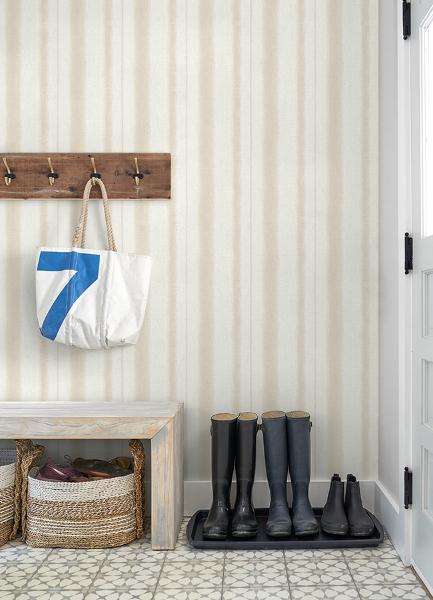 a Street Prints Alena Beige Soft Stripe Wallpaper