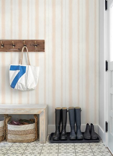 A Street Prints Alena Blush Soft Stripe Wallpaper