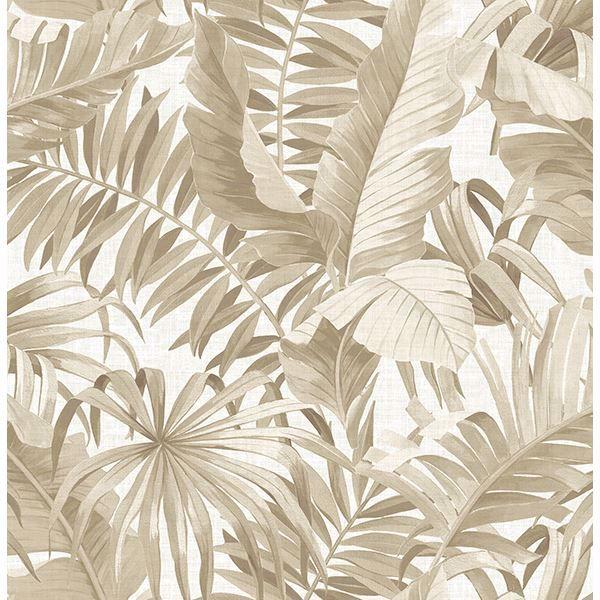 a street prints Alfresco Taupe Palm Leaf Wallpaper