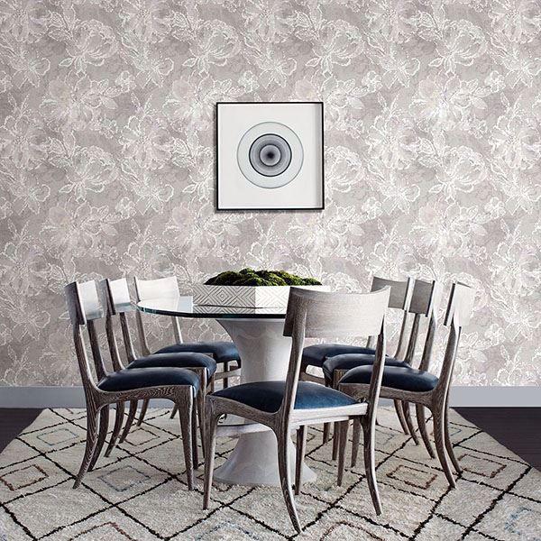 A Street Prints Allure Lavender Floral Wallpaper