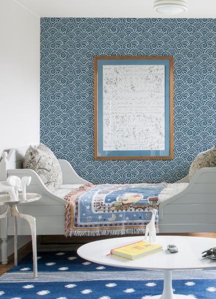 A Street Prints Alorah Blue Wave Wallpaper