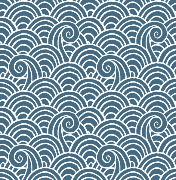 a street prints Alorah Blue Wave Wallpaper