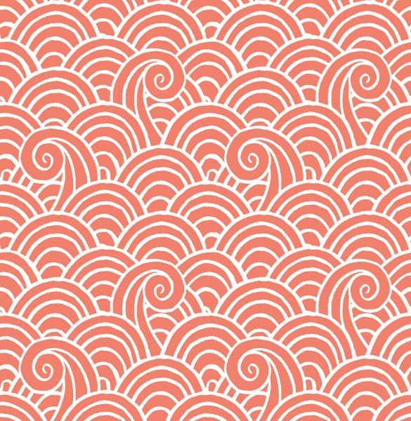a street prints Alorah Coral Wave Wallpaper