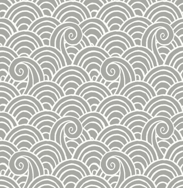 a street prints Alorah Grey Wave Wallpaper