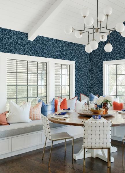 A Street Prints Alorah Navy Wave Wallpaper