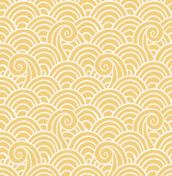 a street prints Alorah Yellow Wave Wallpaper