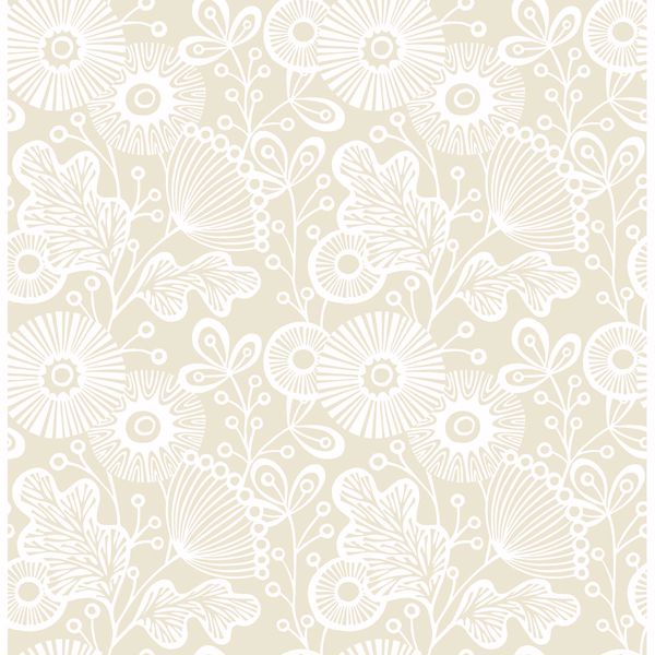 a street prints Ana Cream Floral Wallpaper