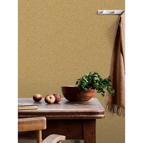A Street Prints Anna Mustard Fern Trail Wallpaper