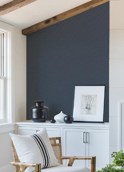 A Street Prints Apex Blue Weave Wallpaper