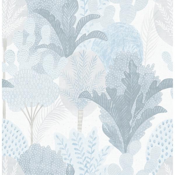 a street prints Ari Blue Desert Oasis Wallpaper