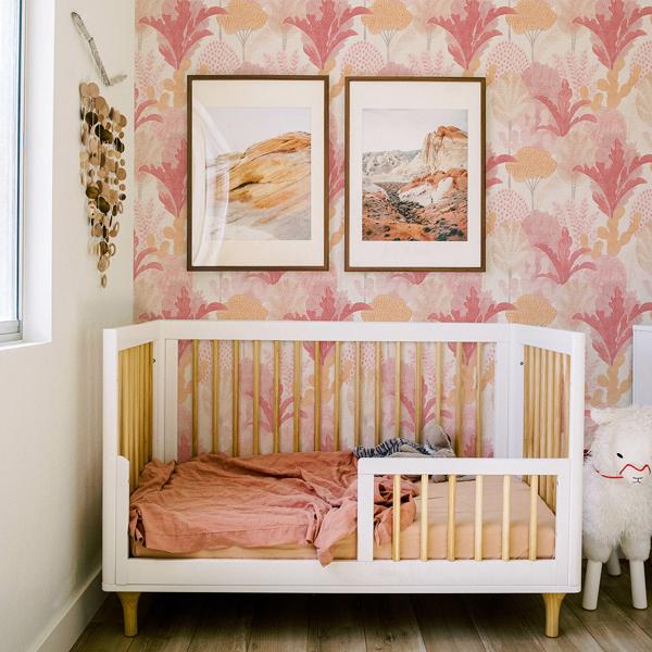 A Street Prints Ari Pink Desert Oasis Wallpaper