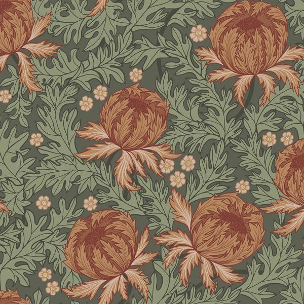a street prints Arthur Green Thistle Wallpaper