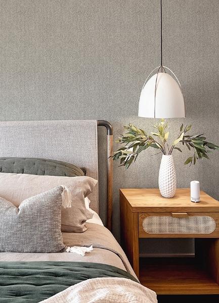 A Street Prints Ashbee Dark Grey Tweed Wallpaper