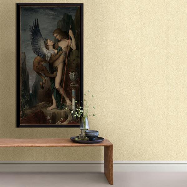 A Street Prints Ashbee Yellow Tweed Wallpaper