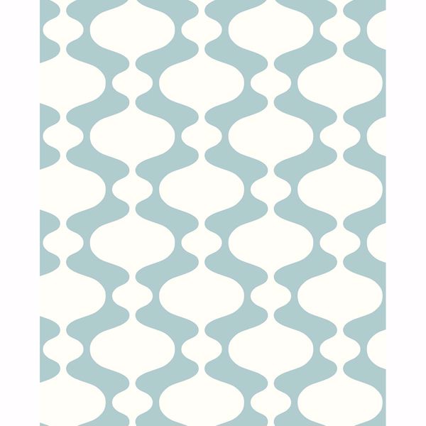 a street prints Ashbury Turquoise Retro Wallpaper