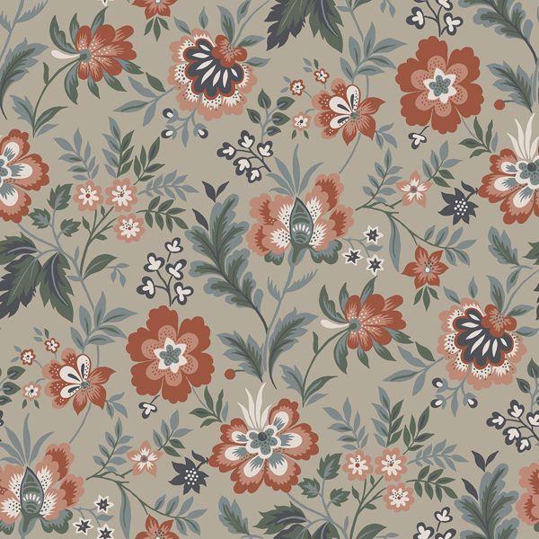 a street prints Athena Beige Floral Wallpaper