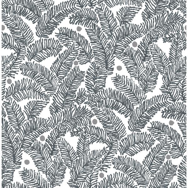 a street prints Athina Grey Fern Wallpaper