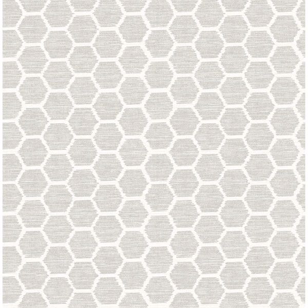 a street prints Aura Platinum Honeycomb Wallpaper