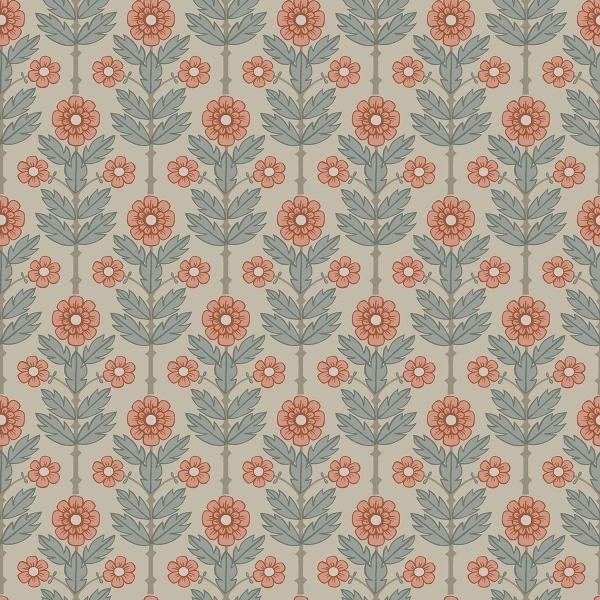 a street prints Aya Beige Floral Wallpaper