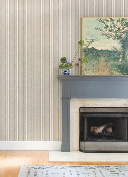 A Street Prints Ayanna Rust Striped Wallpaper