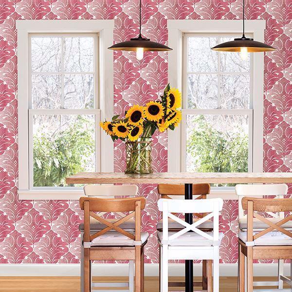 A Street Prints Balangan Red Damask Wallpaper