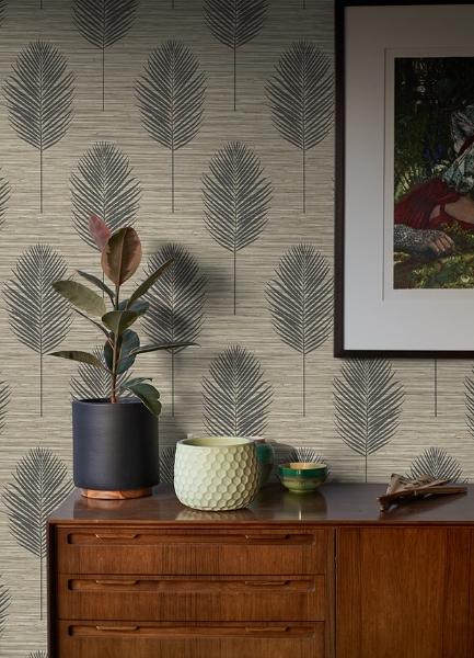 A Street Prints Bali Light Brown Fern Wallpaper