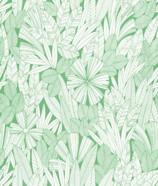 a street prints Bannon Green Leaves Wallpaper