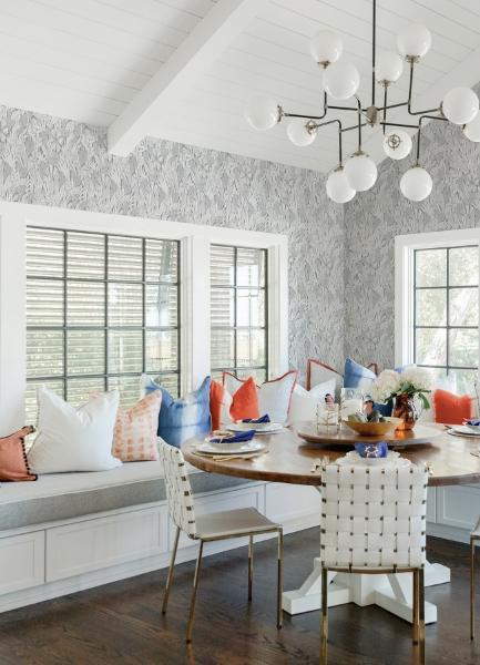 A Street Prints Bannon Grey Leaves Wallpaper