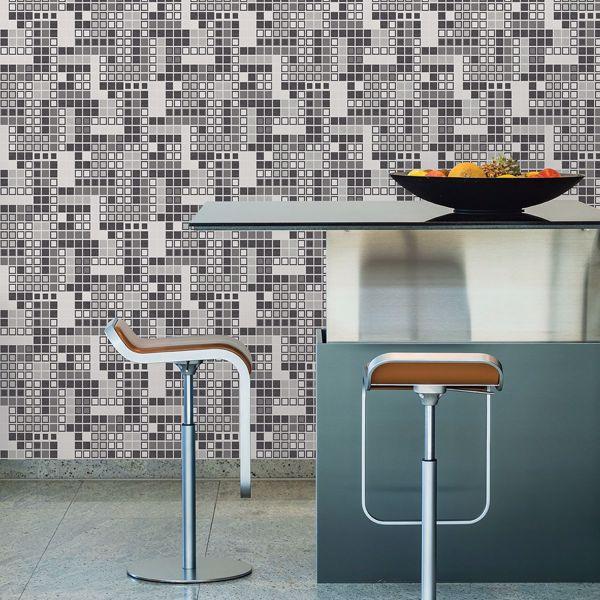 A Street Prints Bantry Black Geometric Wallpaper