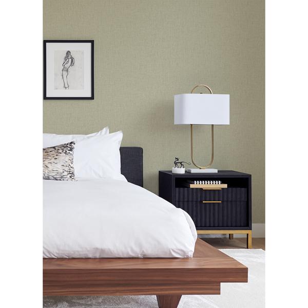 A Street Prints Bentley Beige Faux Linen Wallpaper