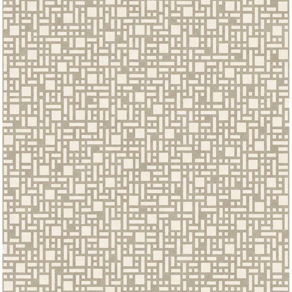 a street prints Bento Taupe Geometric Wallpaper