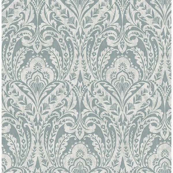 a street prints Berkshire Denim Damask Wallpaper