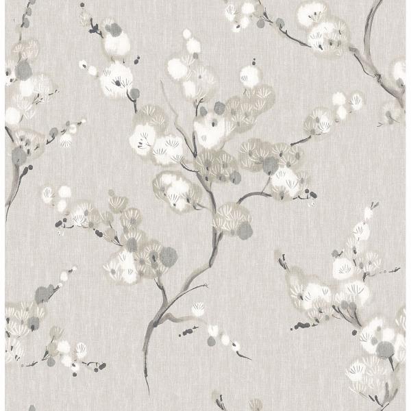 a street prints Bliss Taupe Blossom Wallpaper