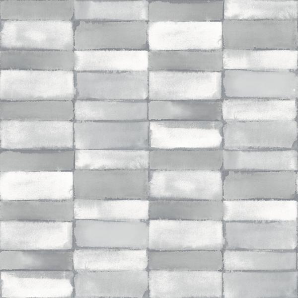 a street prints Braden Grey Tile Wallpaper