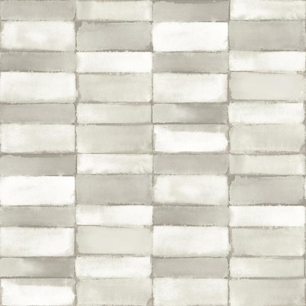 a street prints Braden Silver Tile Wallpaper
