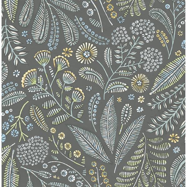 a street prints Briar Grey Floral Wallpaper