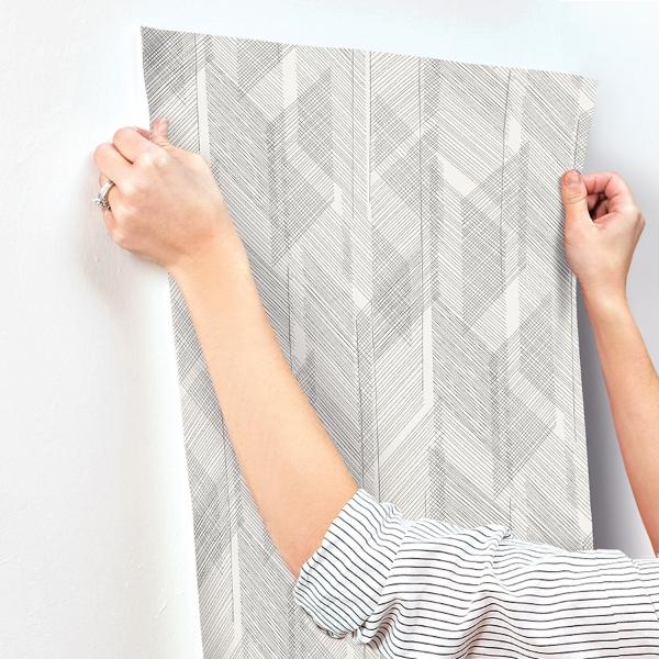 A Street Prints Bryant Black Crosshatch Wallpaper