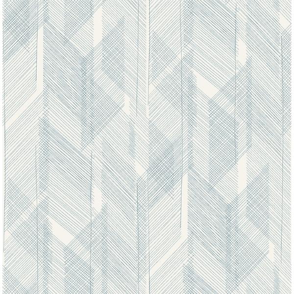 a street prints Bryant Blue Crosshatch Wallpaper