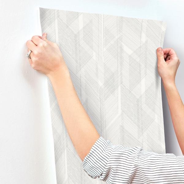 A Street Prints Bryant Silver Crosshatch Wallpaper