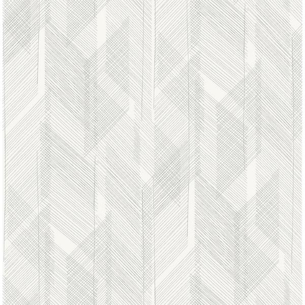 a street prints Bryant Silver Crosshatch Wallpaper