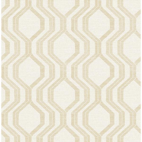 a street prints Burton Gold Modern Ogee Wallpaper