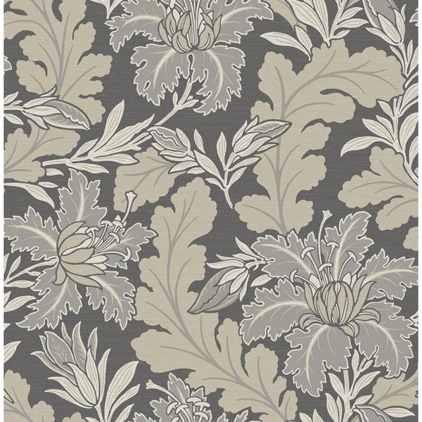 a street prints Butterfield Grey Floral Wallpaper