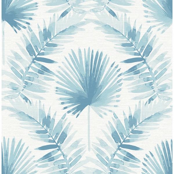 a street prints Calla Blue Painted Palm Wallpaper