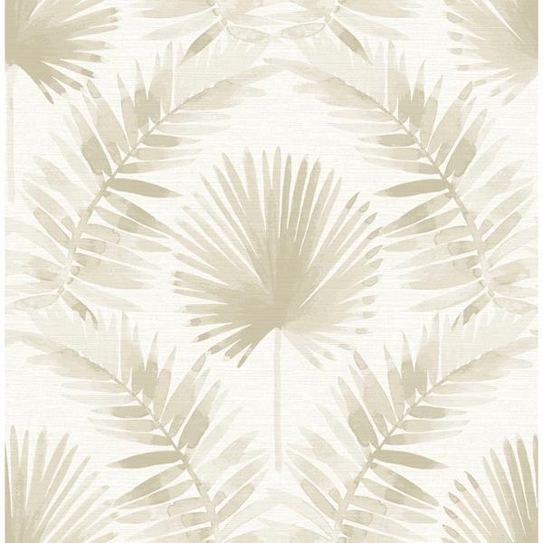 a street prints Calla Taupe Painted Palm Wallpaper