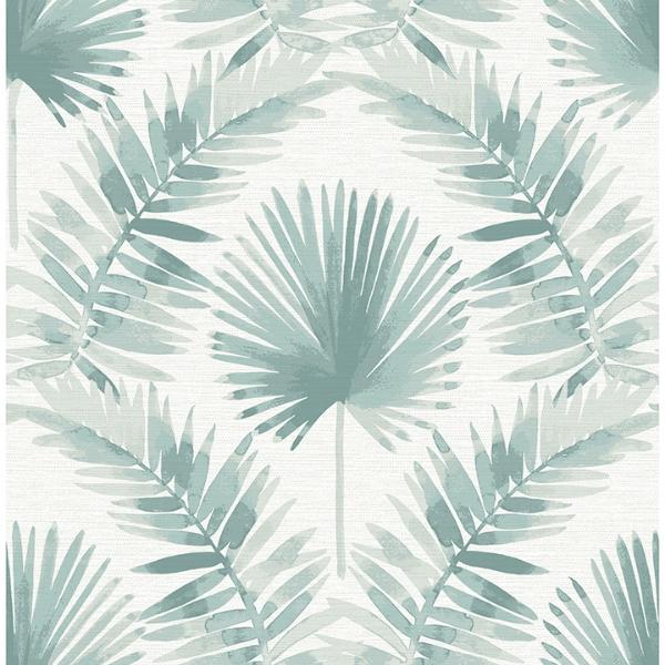 a street prints Calla Teal Painted Palm Wallpaper