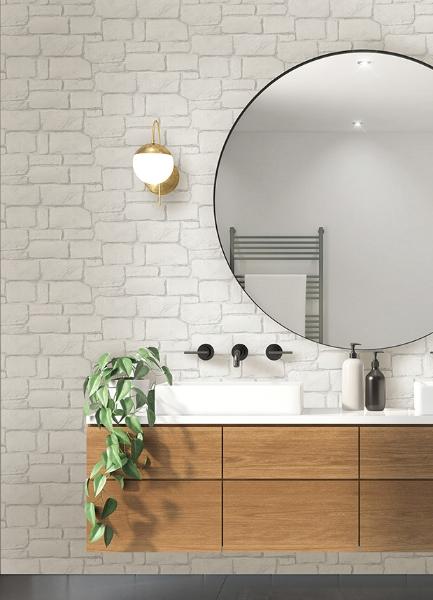 A Street Prints Casablanca White Stone Wallpaper