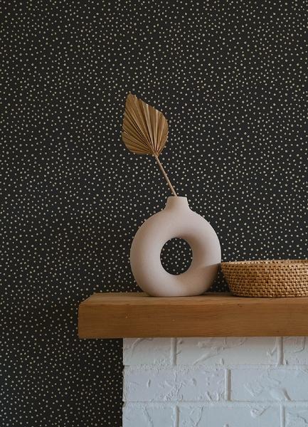 A Street Prints Cassie Gold Petite Polka Wallpaper