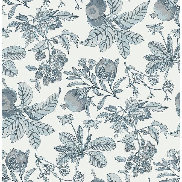 a street prints Cecilia Light Blue Fruit Wallpaper