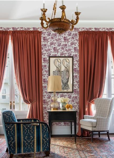 A Street Prints Cecilia Purple Fruit Wallpaper