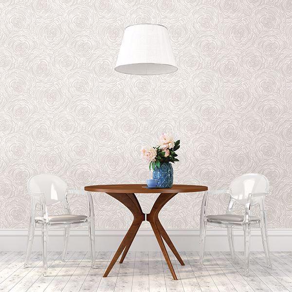 A Street Prints Celestial Taupe Floral Wallpaper